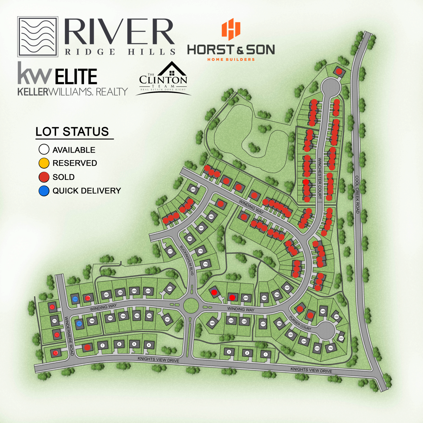 River Ridge Hills lot map