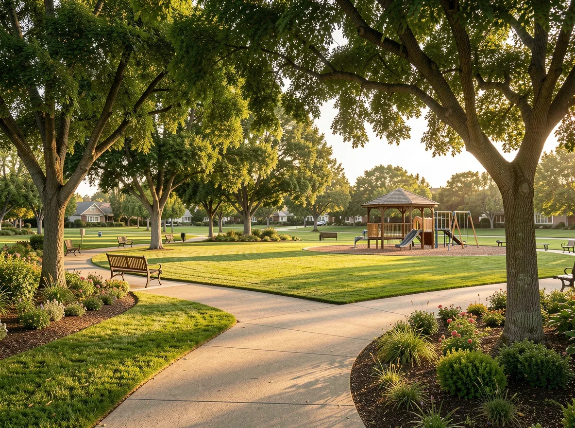 Outdoor recreation and park setting in Brentwood, California