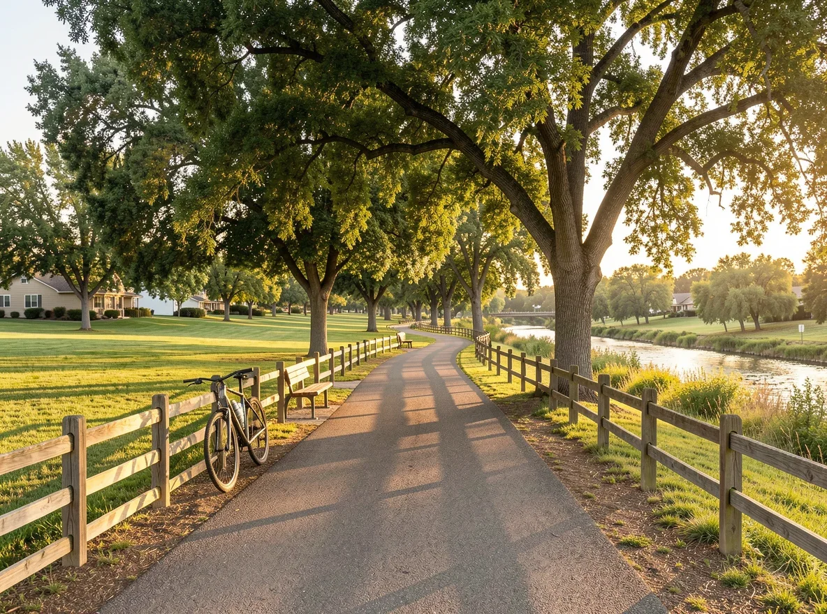 Scenic walking path and green space in Vacaville