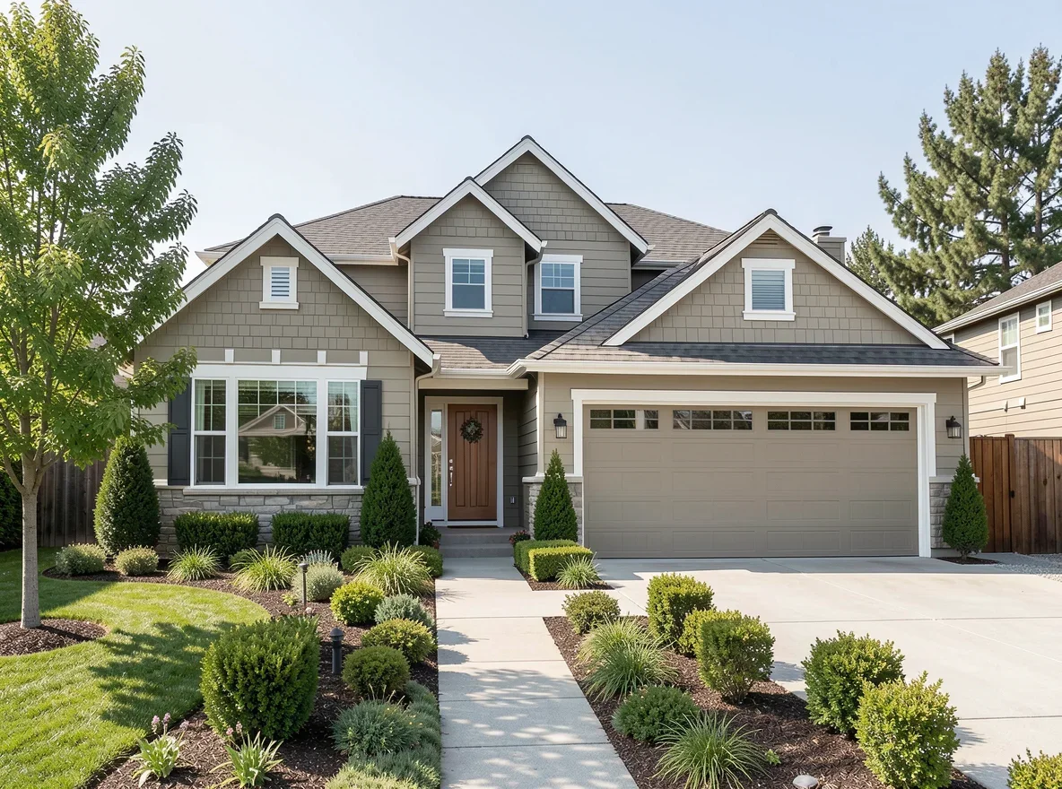 Home exterior image illustrating move-up buyer decision making