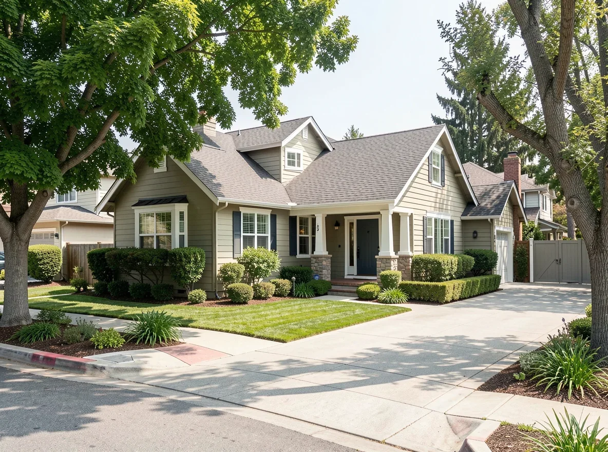 First-time homebuyer exterior scene in Martinez