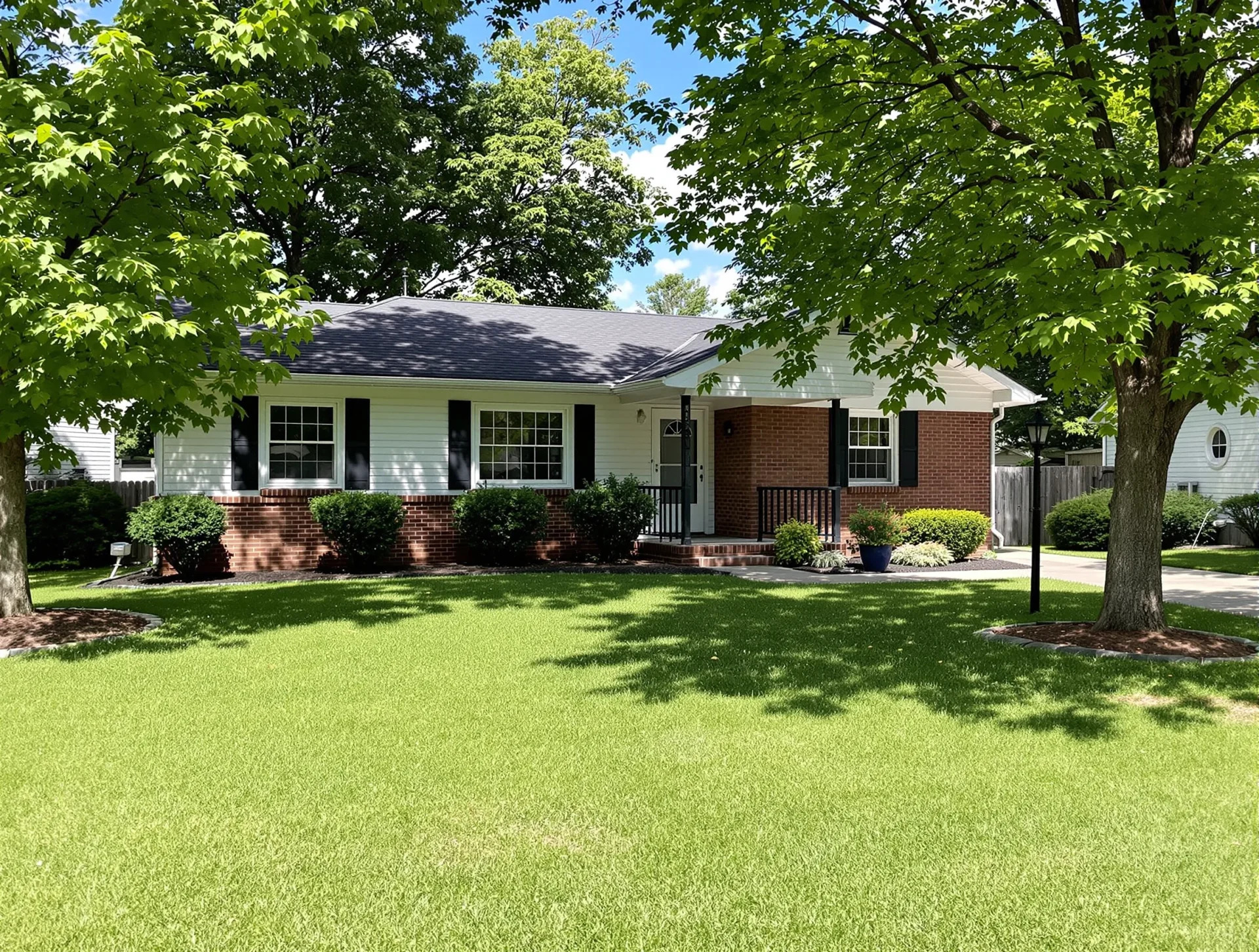 Single-family home on a quiet tree-lined street near Chattanooga