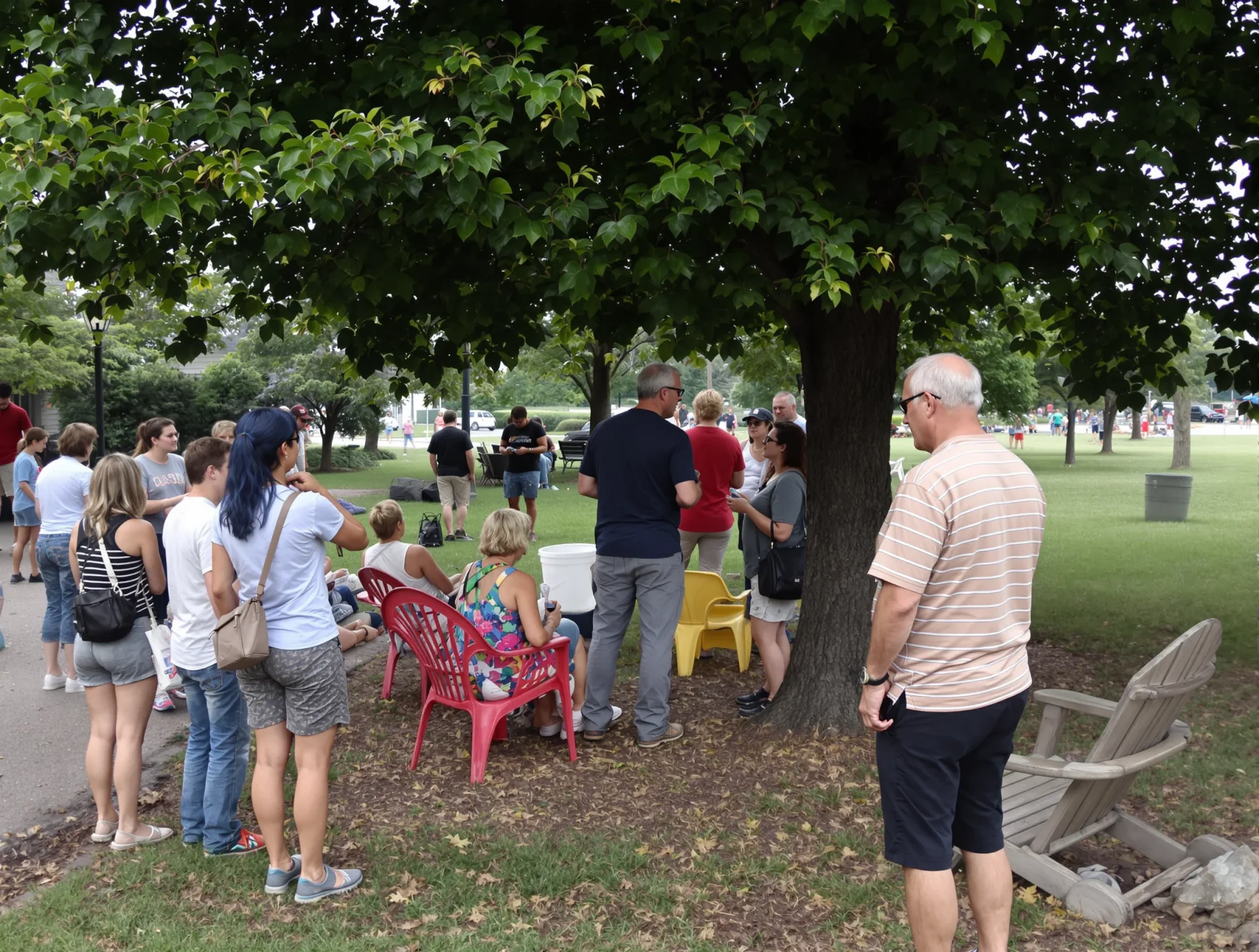 Neighbors enjoying an outdoor gathering in Birchwood, Tennessee