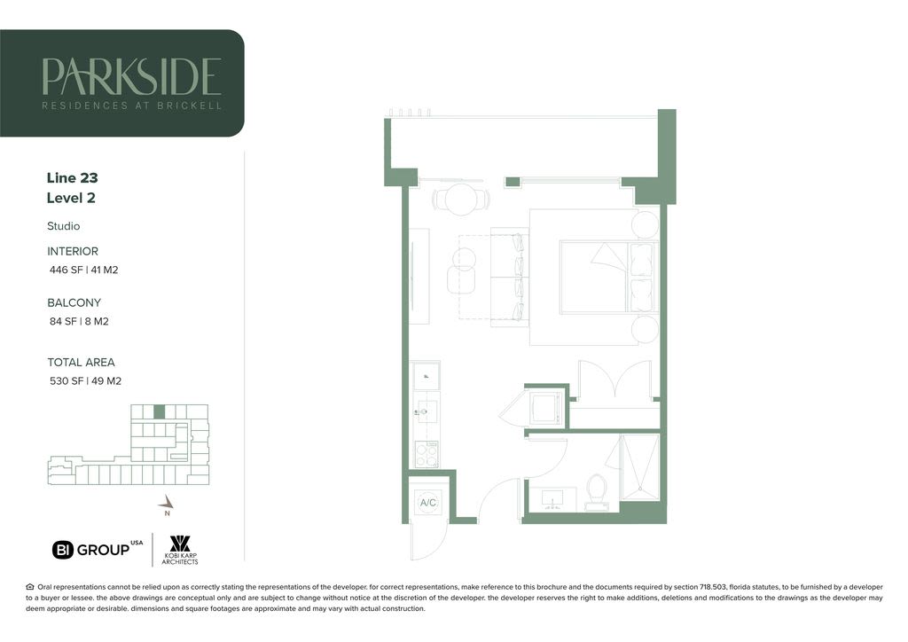 Parkside 23 Line Studio Floorplan Parkside 23 Line Studio Floorplan