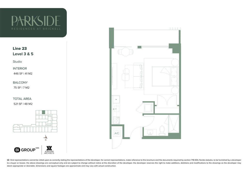 Parkside 23 Line Studio Floorplan Parkside 23 Line Studio Floorplan