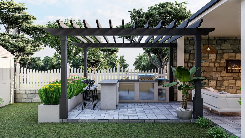 BBQ-ready outdoor kitchen
