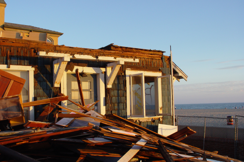 Storm Damage House After Hurricane
