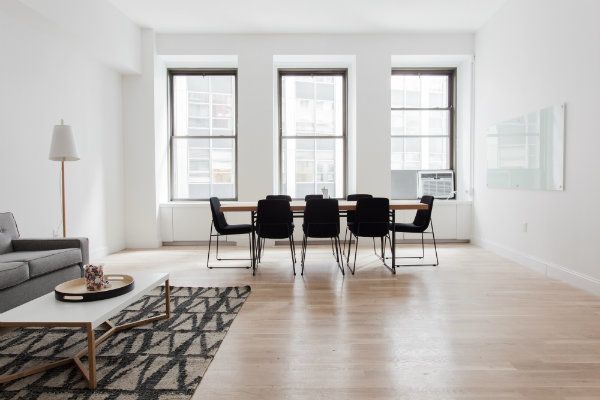 Bright Clean and organized Living Room