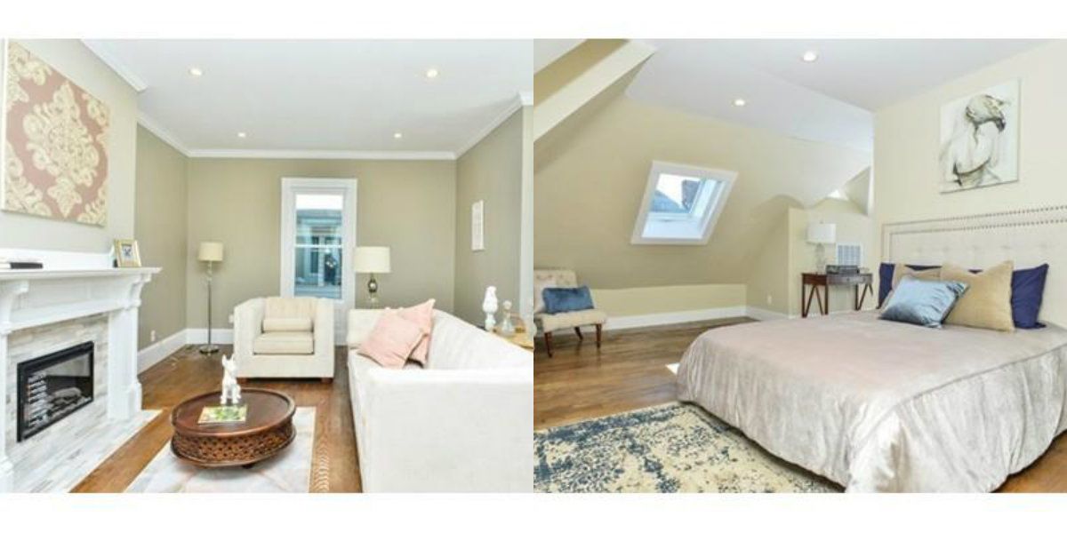 collage of two pictures of 5 sherman st in Boston