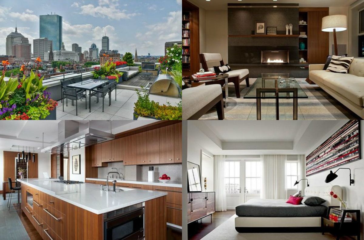 Collage of 6 Arlington Street in Boston MA