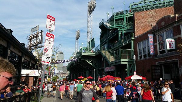 Picture of Landsdowne Street during a Red Sox Game in the Spring in Boston