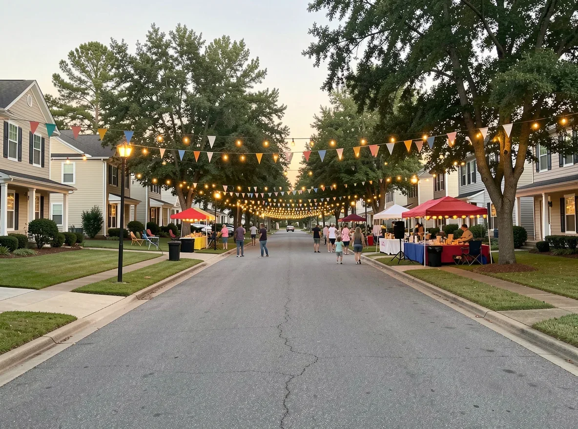 Suburban neighborhood scene in Brandon