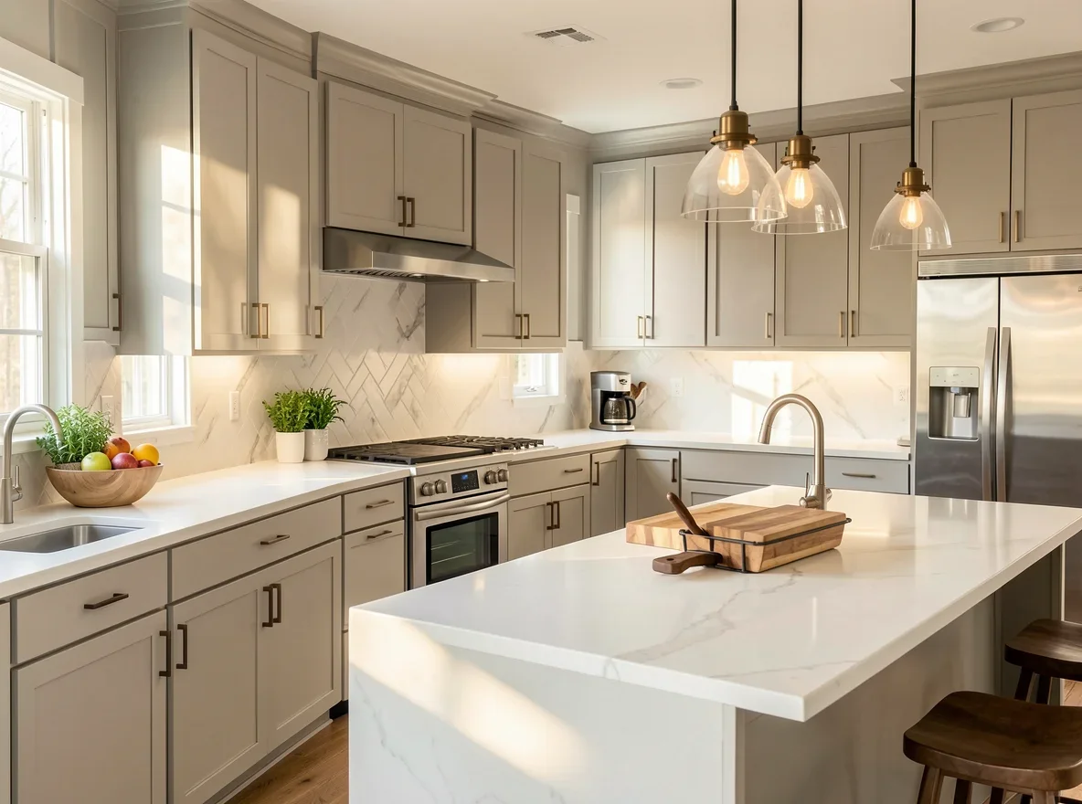 Updated kitchen with simple modern finishes