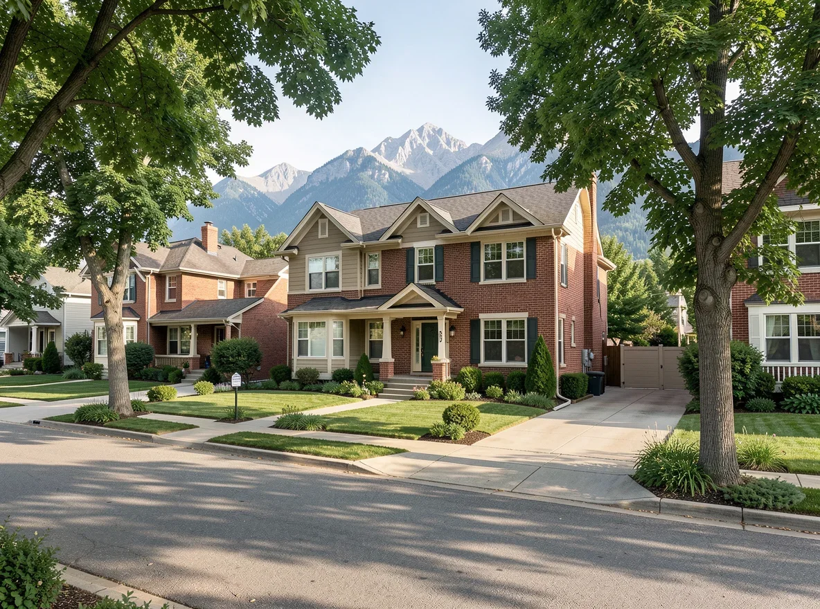 Historic streetscape and mountain backdrop in Ogden, Utah