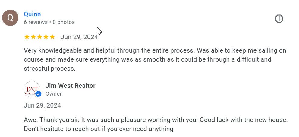 Testimonials for Jim West Team
