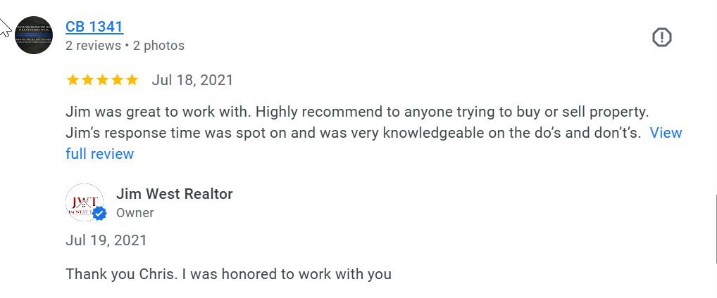 Testimonials for Jim West Team