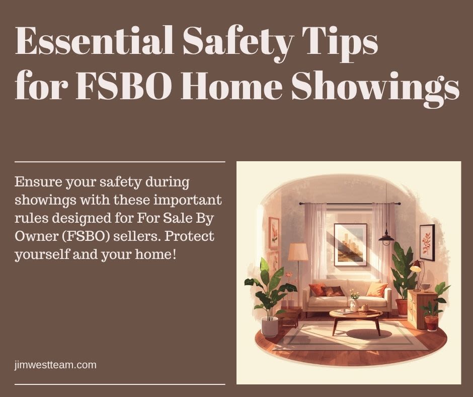 Branded checklist card listing the four things Marysville FSBO sellers should require before scheduling a home showing: a mortgage pre-approval letter dated within 30 days, proof of funds for cash buyers, verified contact information, and the buyer's agent name if represented.