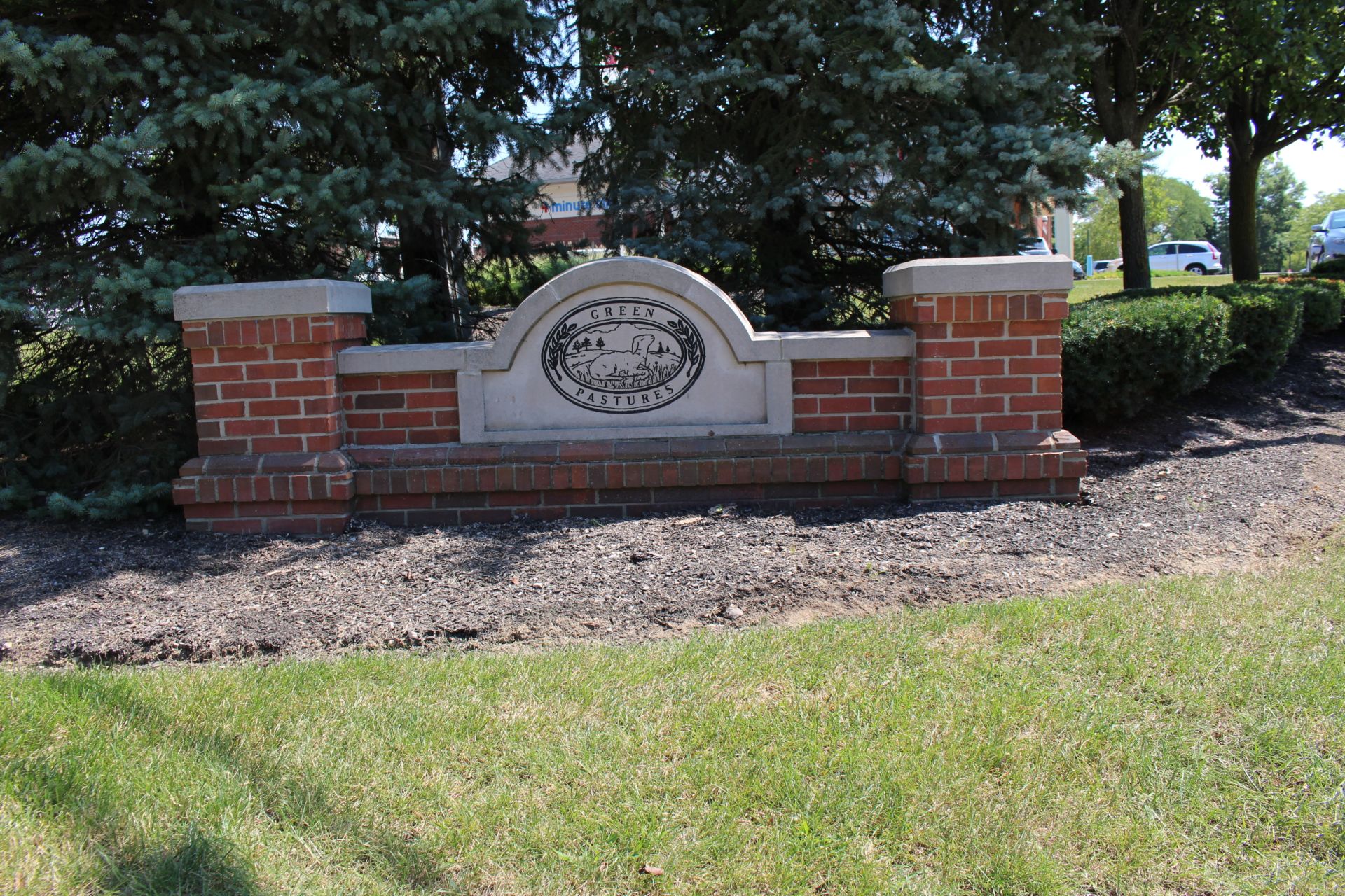 front entrance to green pastures neighborhood in marysville ohio
