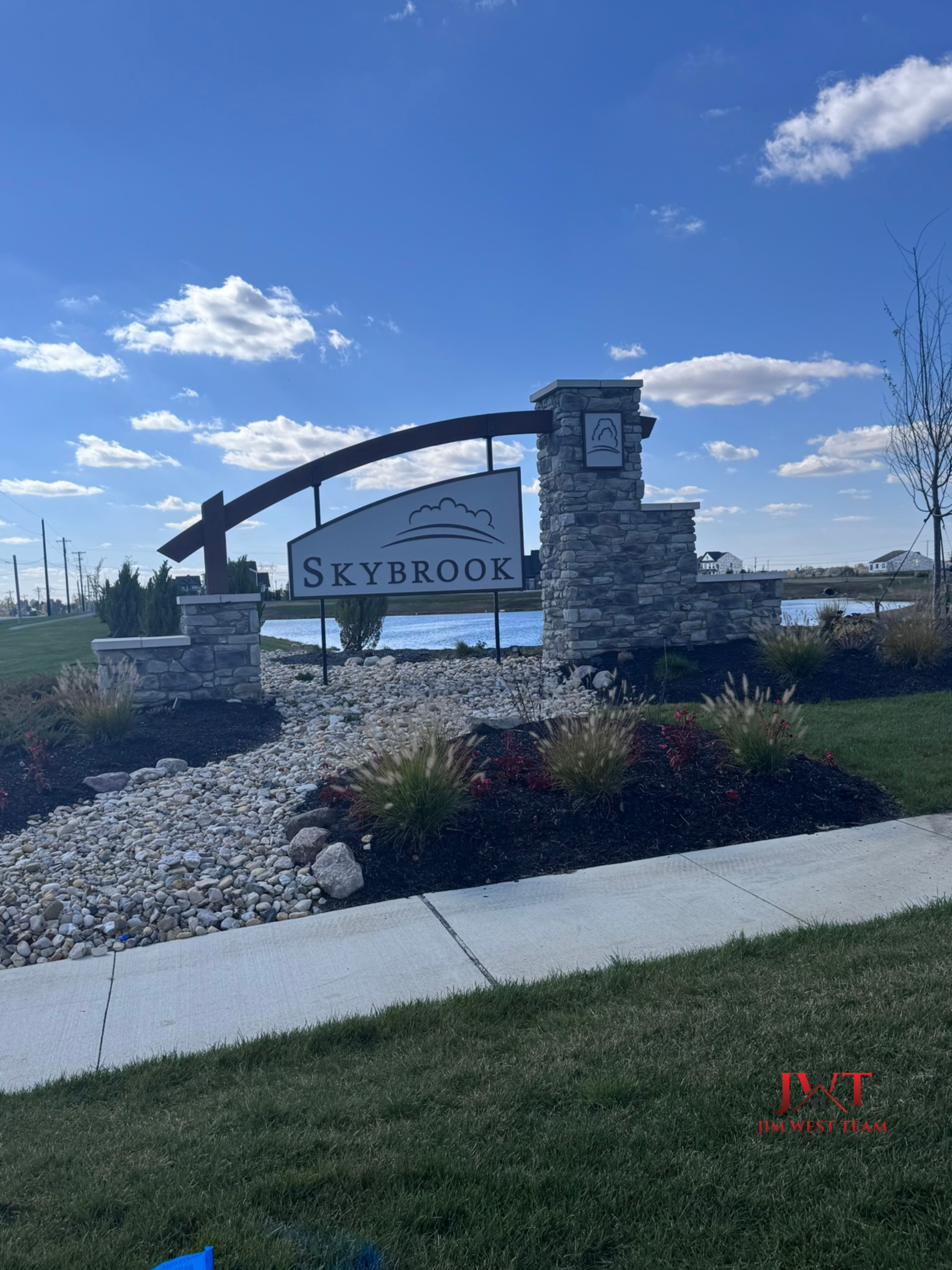 one of the front entrances to skybrook subdivision in marysville ohio