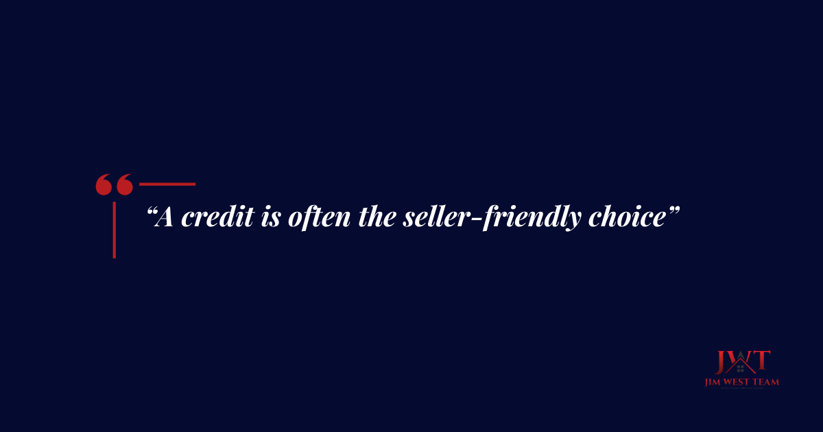 Pull quote — a credit is often the seller-friendly choice when responding to a home inspection repair request