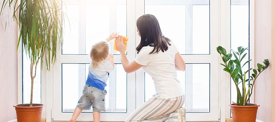 cleaning windows
