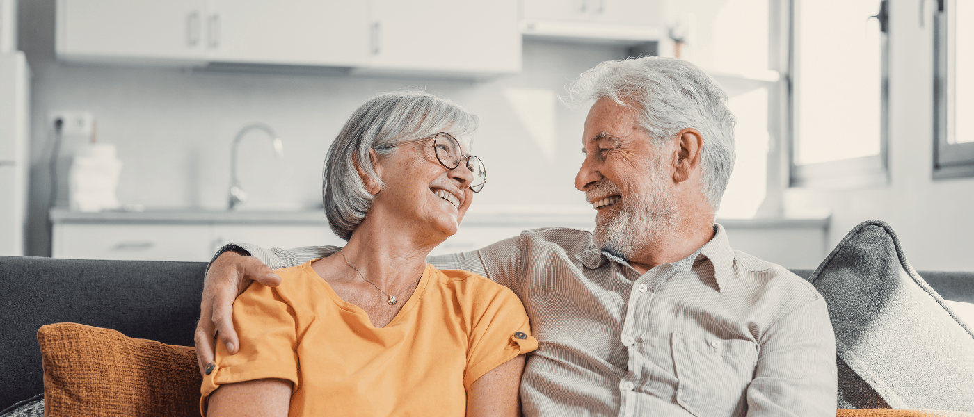 older couple downsizing home