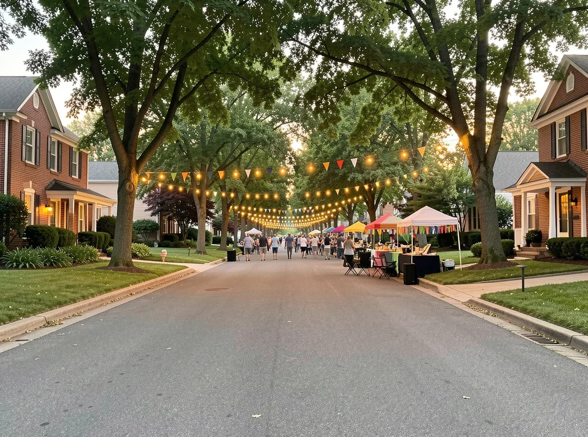 Tree-lined neighborhood in St. Charles
