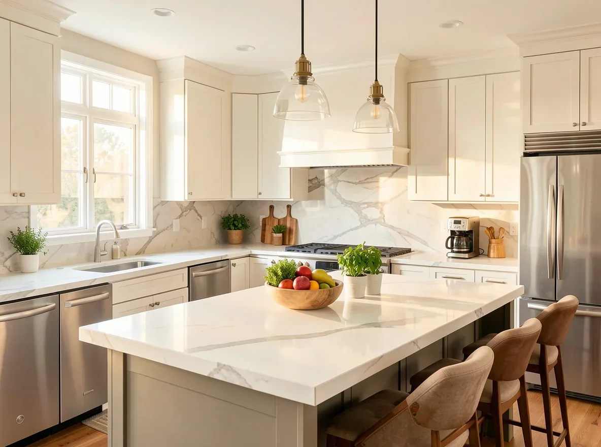 Staged kitchen ready for listing