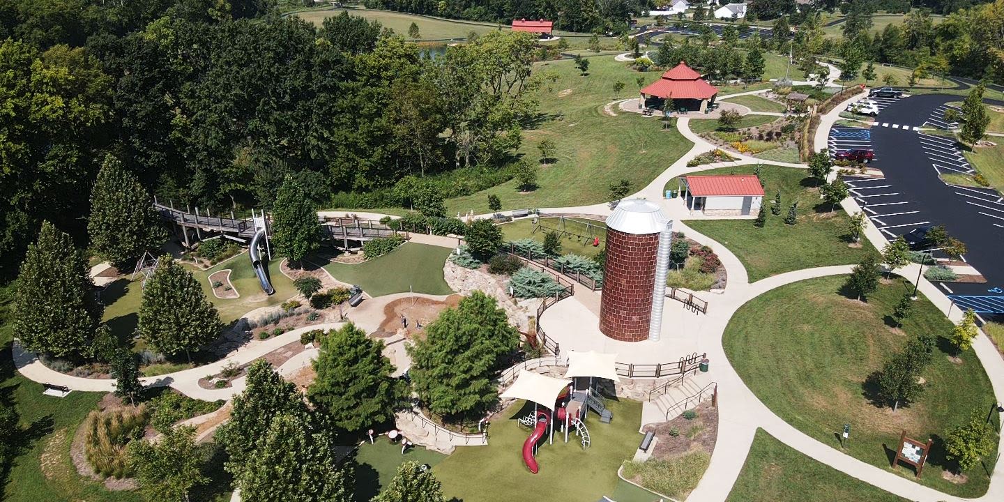 Trail through green space in Cottleville