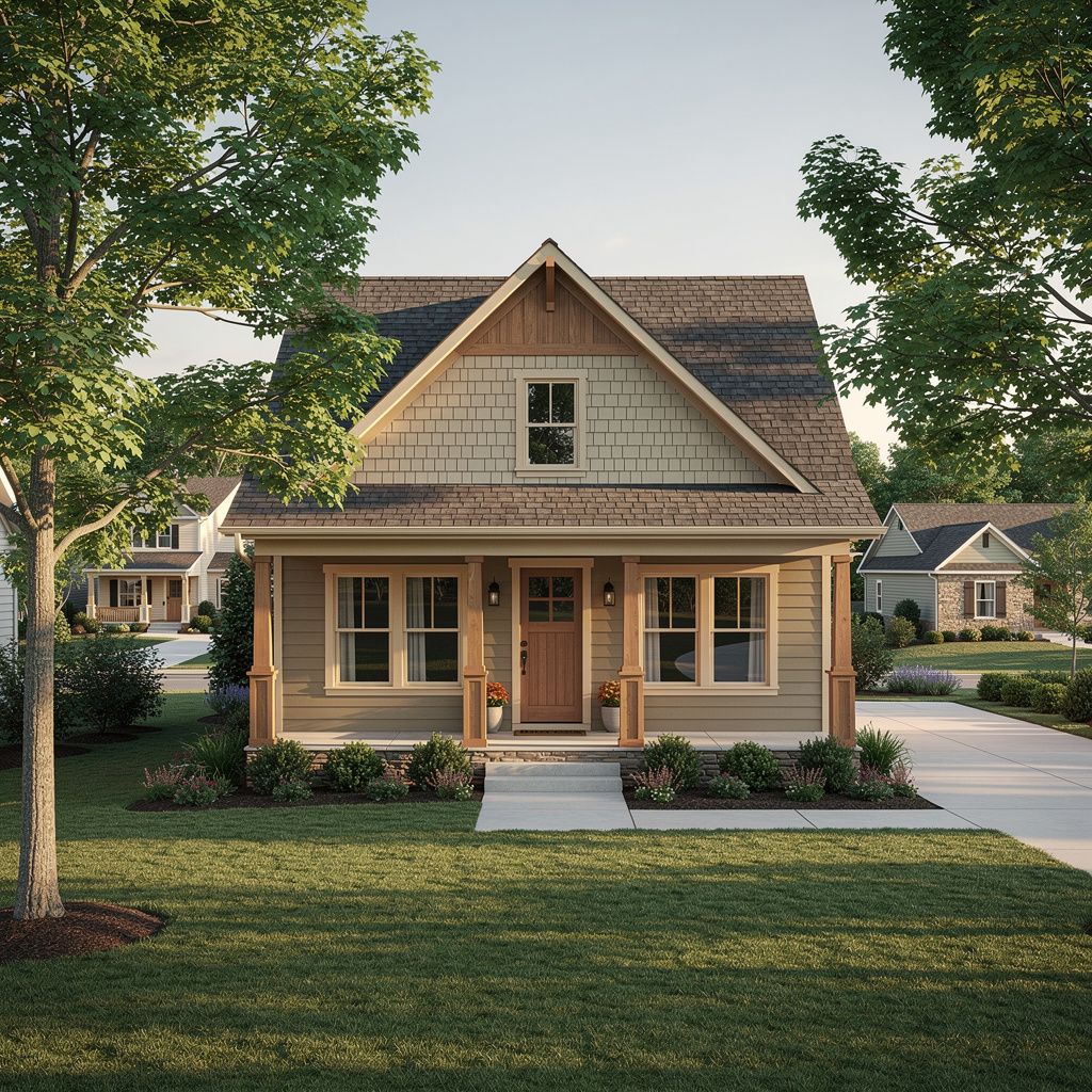 Craftsman-style home in a leafy Hendersonville neighborhood