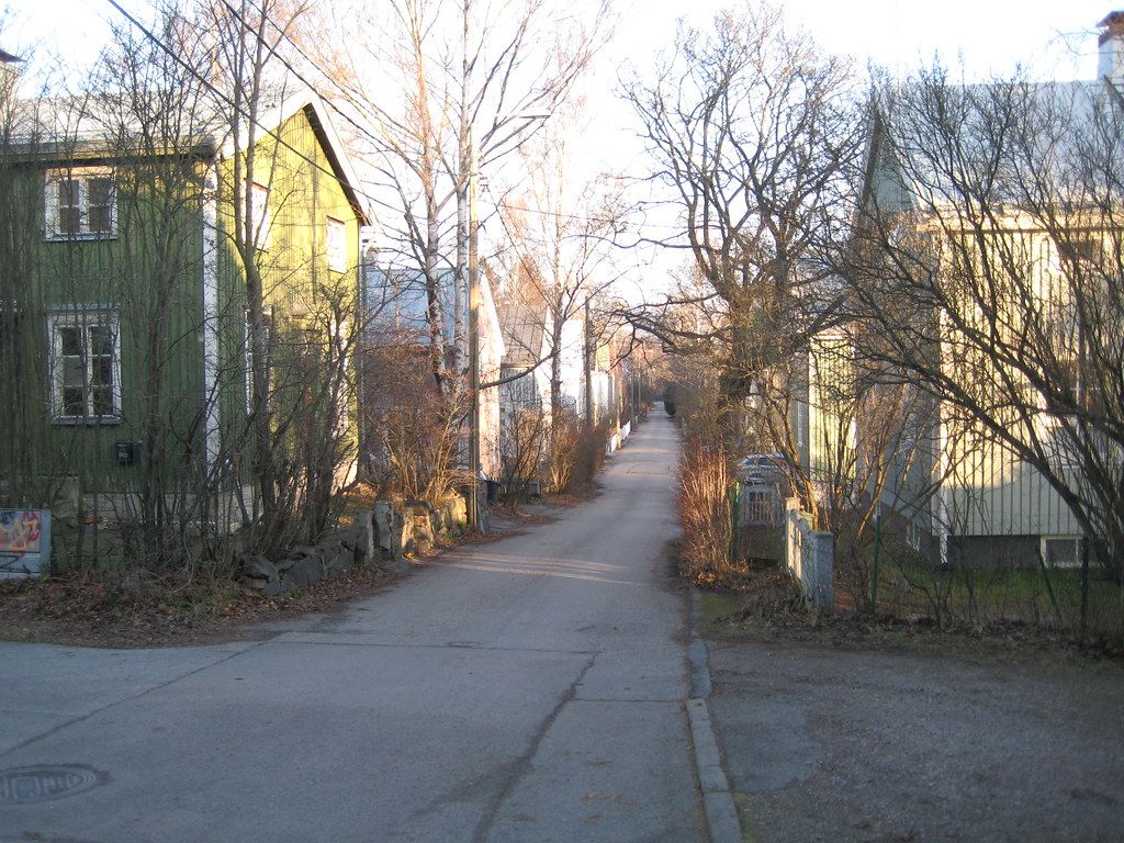 Detroit neighborhood street with well-kept homes