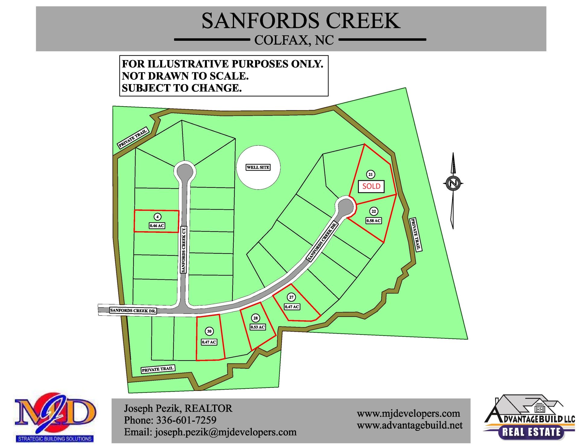 Sanfords Creek Lot Map