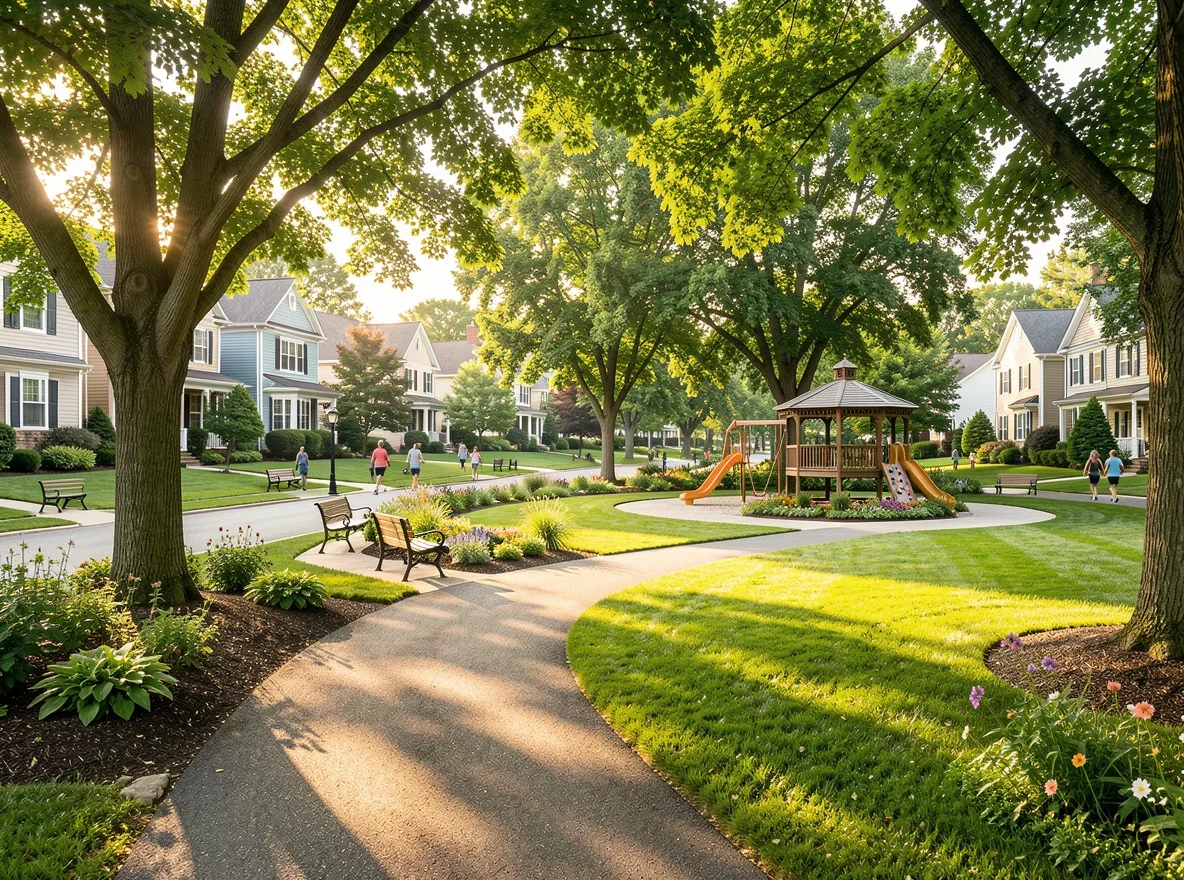Residential neighborhood setting in Mercer County, New Jersey