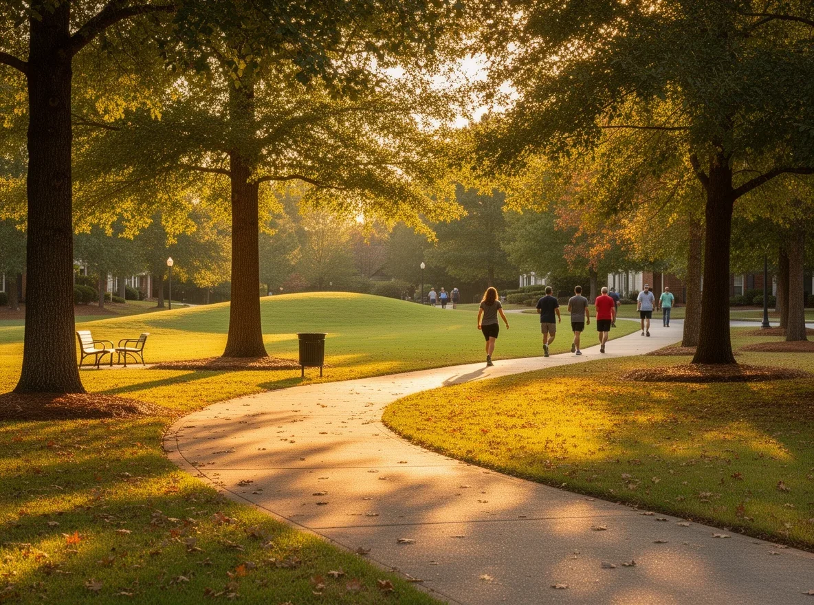 Neighborhood lifestyle scene near parks and trails in Dunwoody