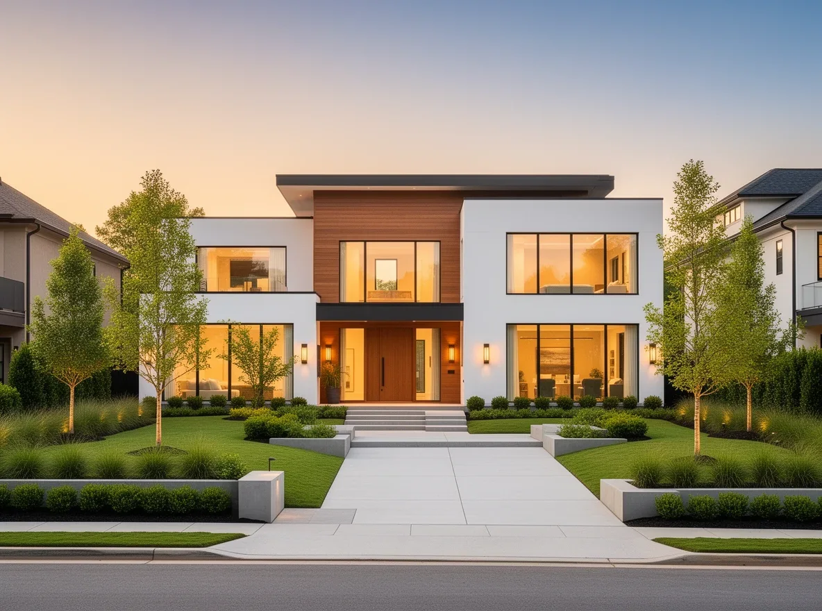 Modern luxury home exterior in Atlanta