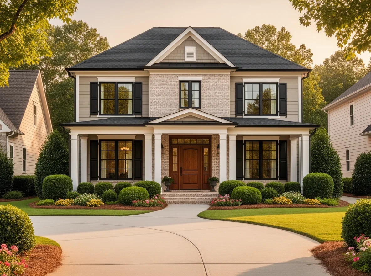 Upscale home exterior in Alpharetta