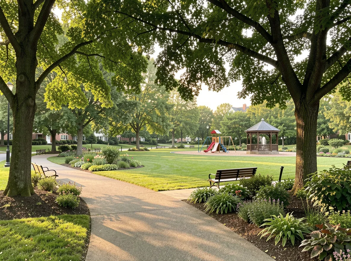 Neighborhood green space in Pembroke