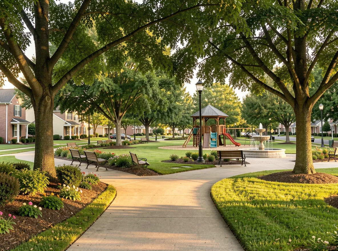 Community park atmosphere in Hope Mills
