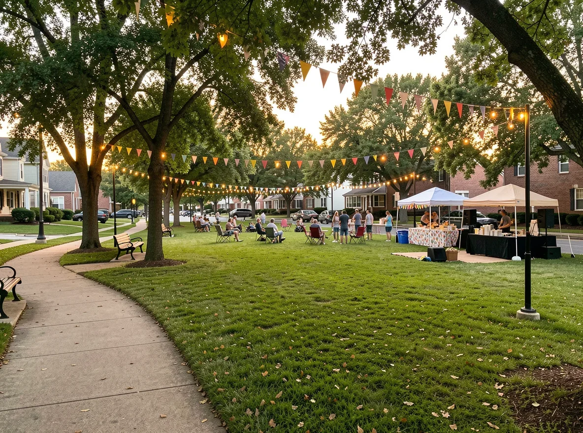 Community green space in a Memphis neighborhood