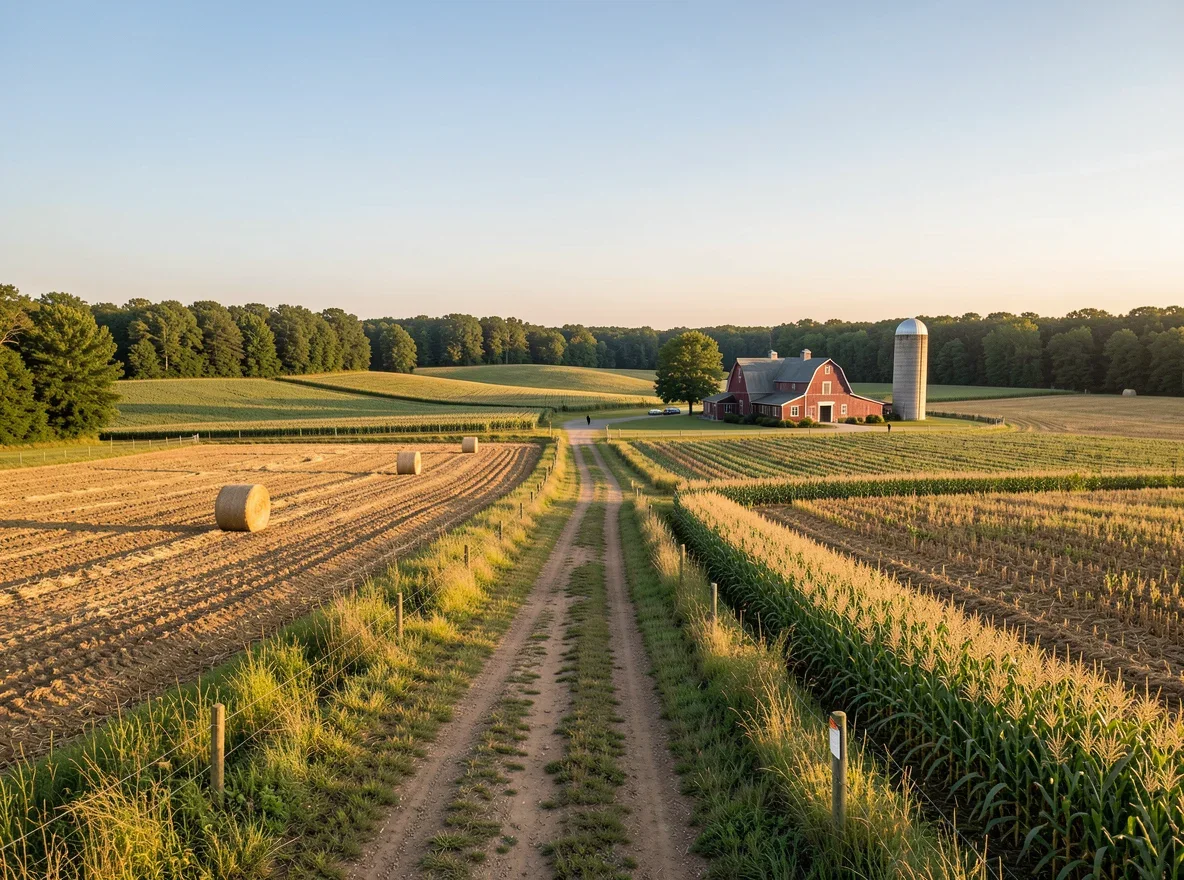 Open farmland landscape in Tipton County