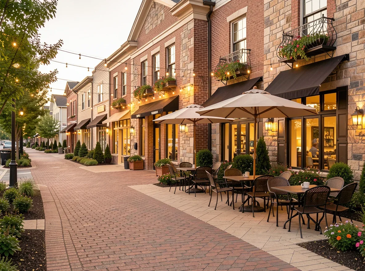 Shopping and dining area in Germantown, Tennessee