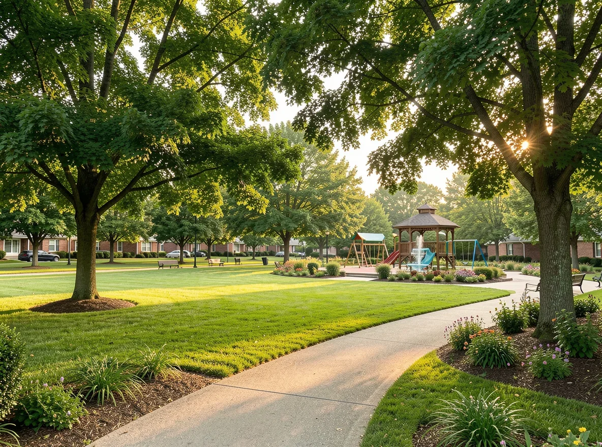 Community park setting in Oakland, Tennessee