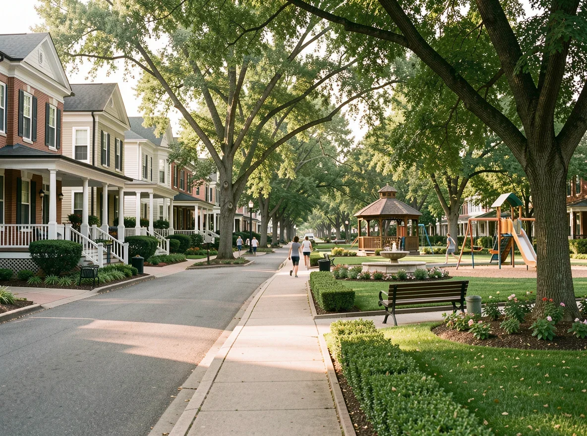 Tree-lined Memphis neighborhood with classic homes
