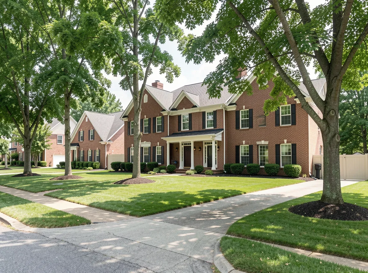 Tree-lined residential street in Bartlett, Tennessee