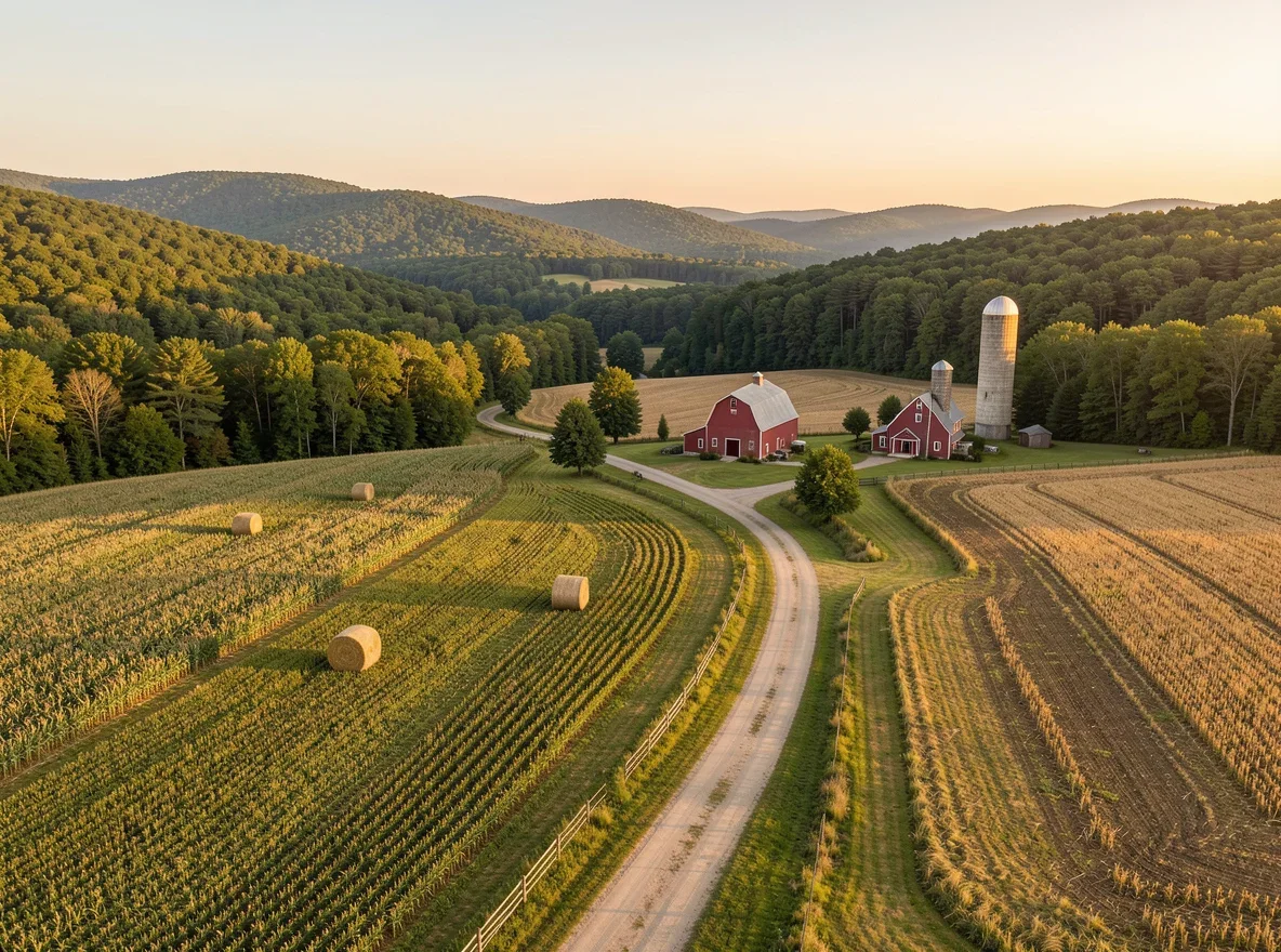 Scenic countryside in Caledonia County, Vermont