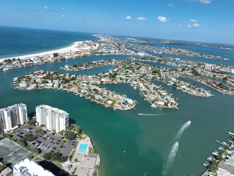 Aerial photo of Treasure Island florida