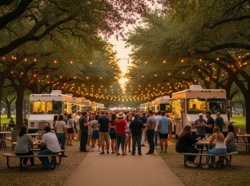Neighborhood community gathering in San Antonio