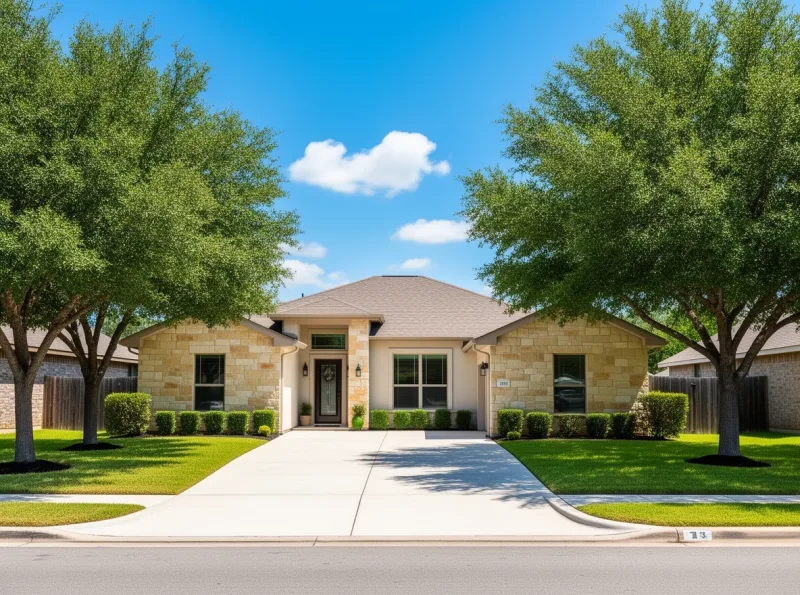 Single-story home exterior in San Antonio, Texas