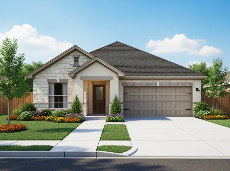 Freshly prepped San Antonio home exterior with curb appeal