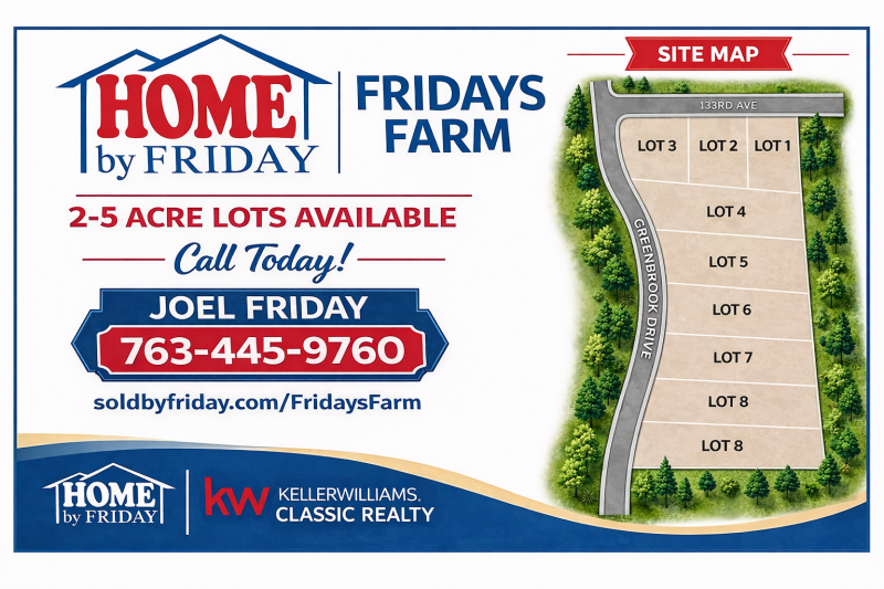 Fridays Farm development in East Bethel and Ham Lake